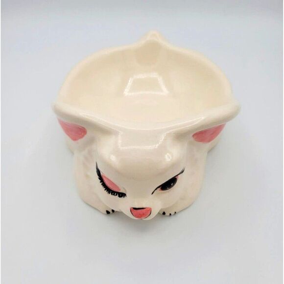 Handmade Ceramic Bunny Rabbit Trinket Candy Dish  with the name "Amy" - 1969 - Picture 5 of 8